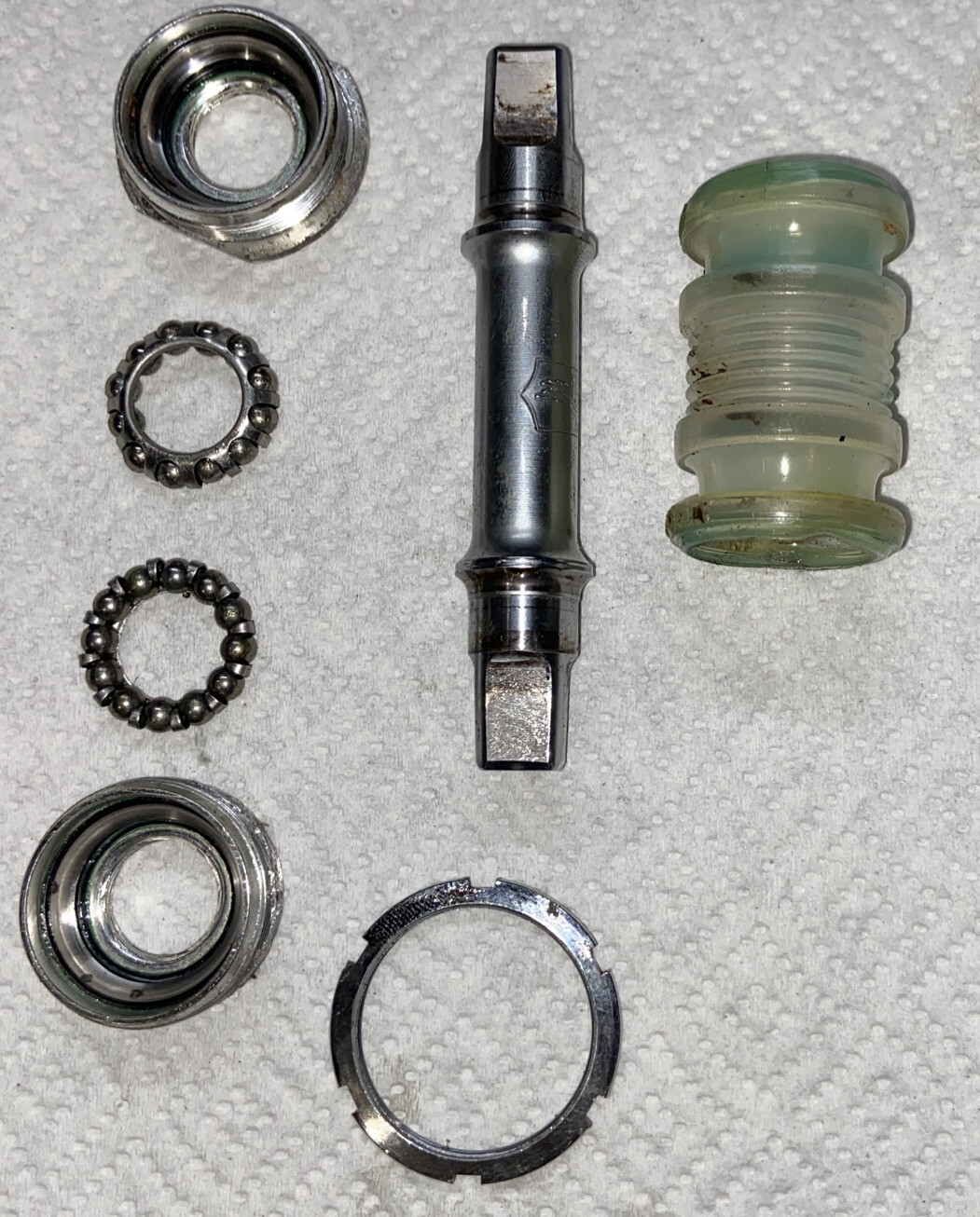Vintage Campagnolo Bottom Bracket 36 x 24 F. Italian 70-SPc 111mm Spindle