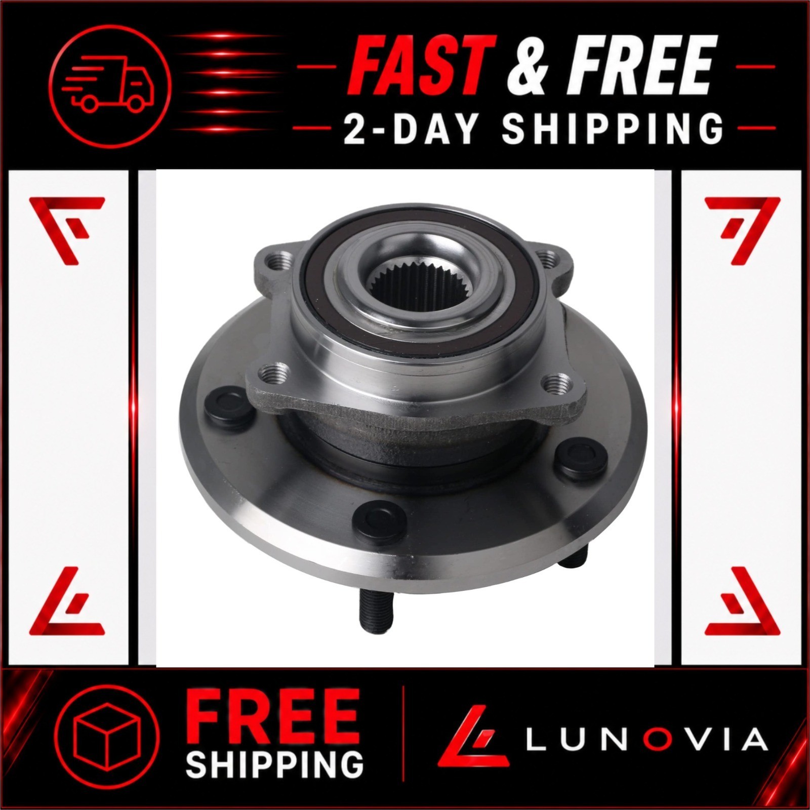 KUSATEC 513286 Front Wheel Bearing and Hub Assembly for Dodge Journey