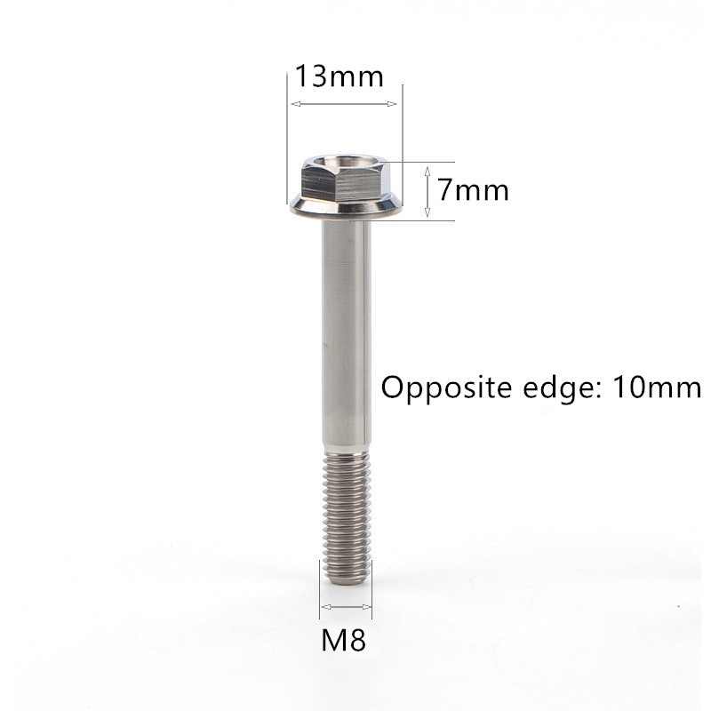 Titanium Bolt M8x15/20/25/30/35/40/45/50/55/60/65 Small Flange Hex Head Ti Screw