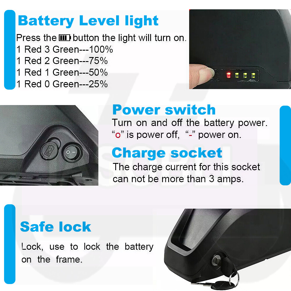48V 30Ah Hailong Ebike Battery For 0W-1500W LG Cell Lithium Electric Bike Motors