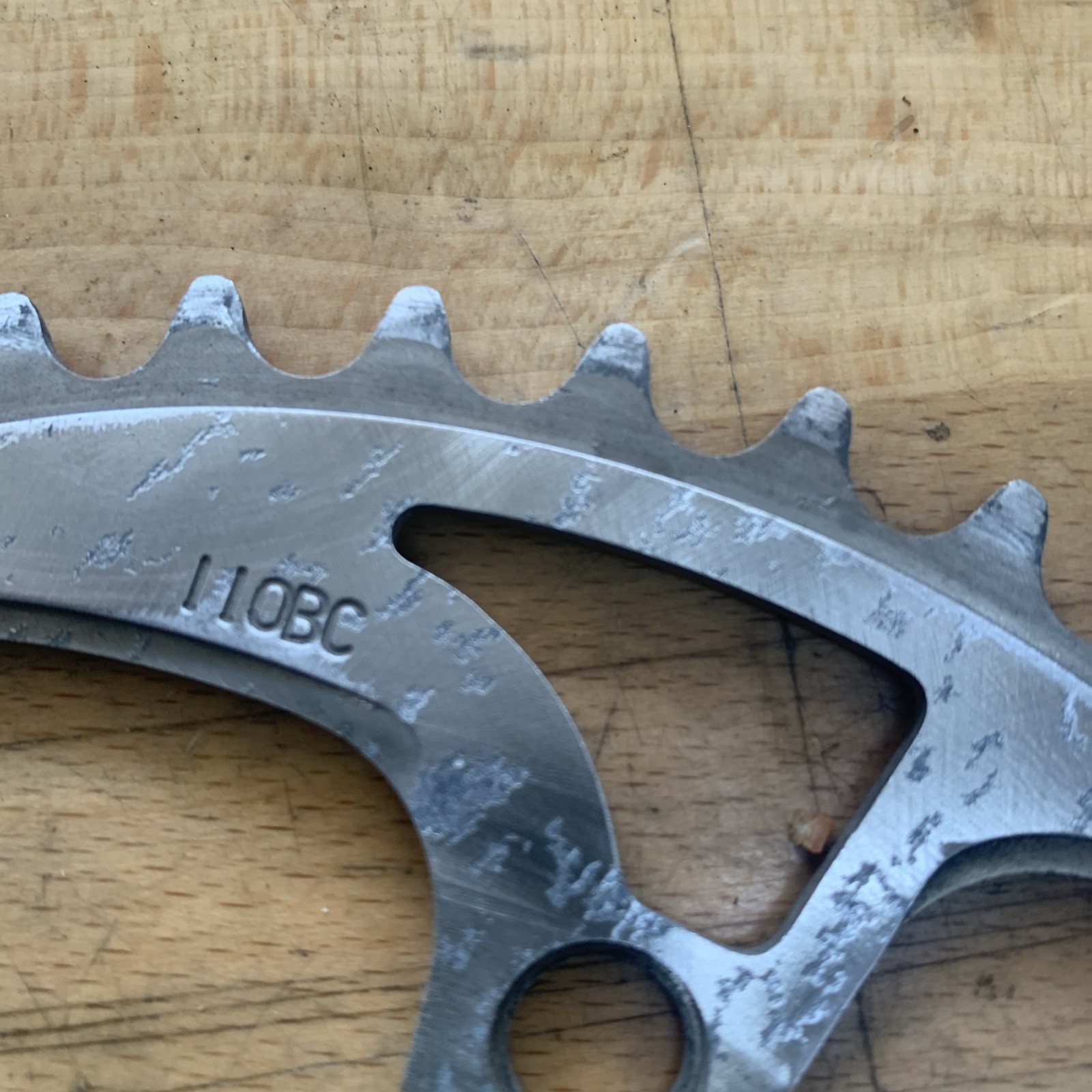 Real Designs Chainring 110mm BCD 45T Silver Vintage Mountain Bike Yeti Kooka CNC