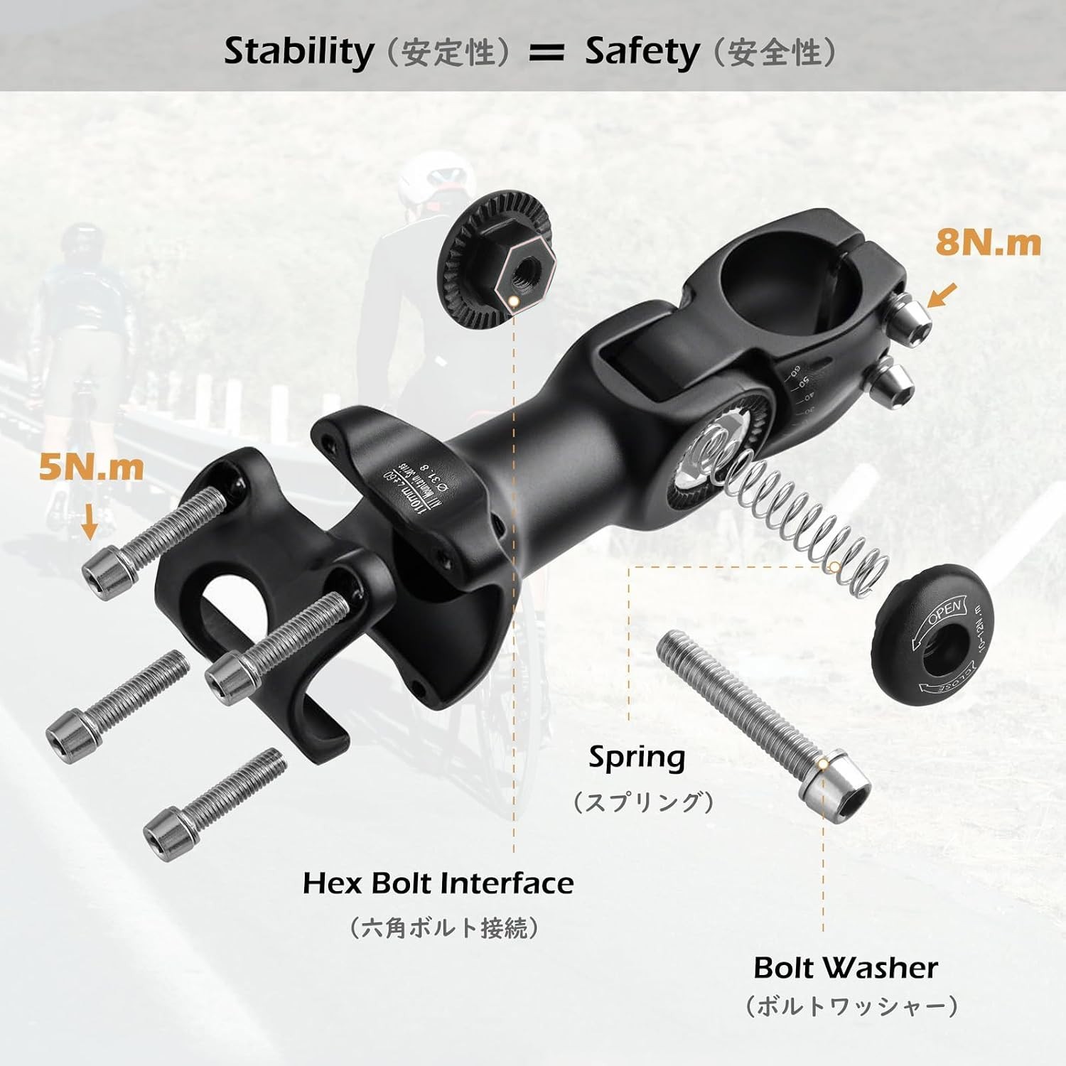 Bike Stem 25.4 31.8 Adjustable 90/110/130/145mm Bike Handlebar Extender Stem …