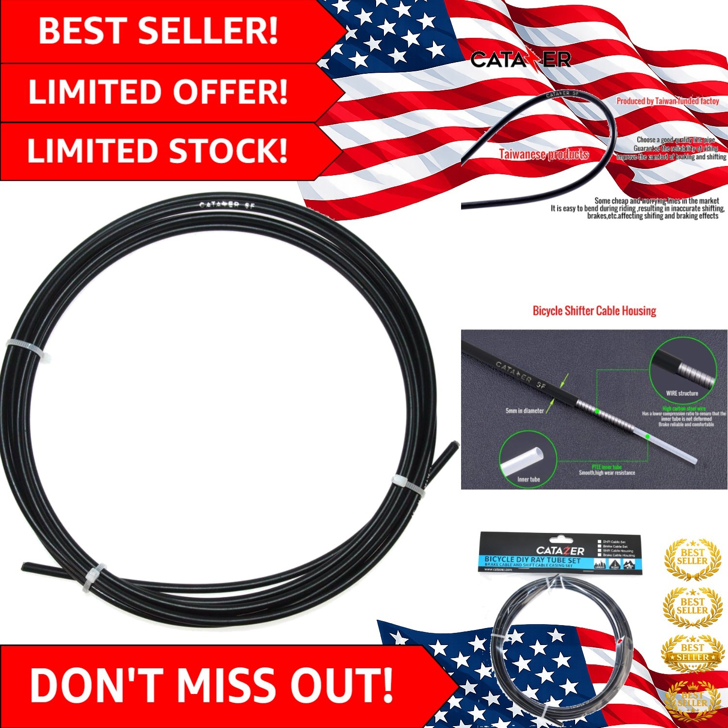 Durable 4mm PVC Shift Cable Housing – 10ft & 50ft Options, Fade-Resistant Colors
