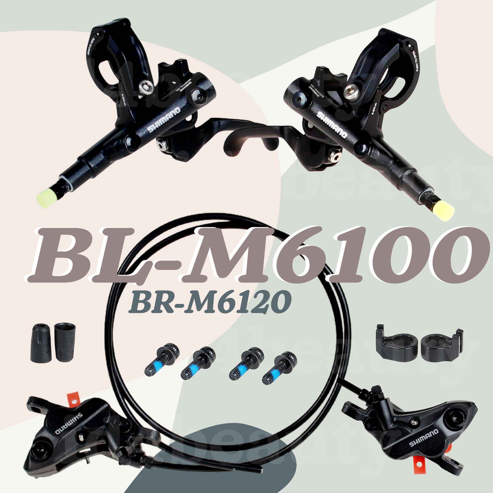 Shimano BL-M6100 + BR-M6120 Enduro / Trail Hydraulic Disc Brake – J-Kit matte