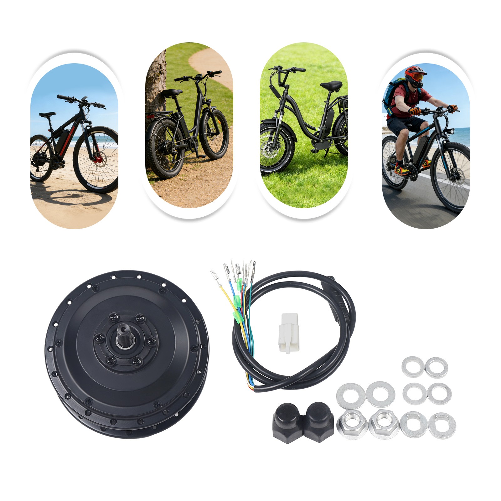 Front Wheel Motor, Electric Bicycle Front Hub Motor Bike Motor 250W 300r/min