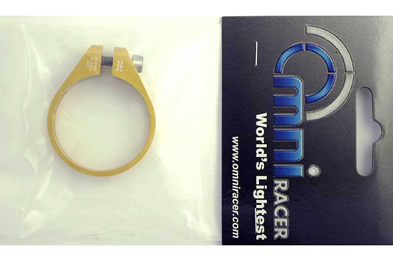 OMNI Racer WORLD’s LIGHTEST Alloy Seatpost Clamp 9 grams: 34.9-35mm GOLD