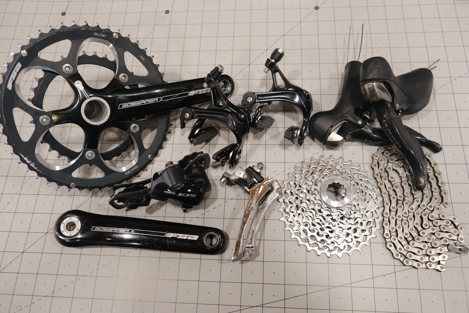 Shimano 105/Ultegra 5700/6700 Road Bike Drivetrain BB30 Compact Rim Brake Group