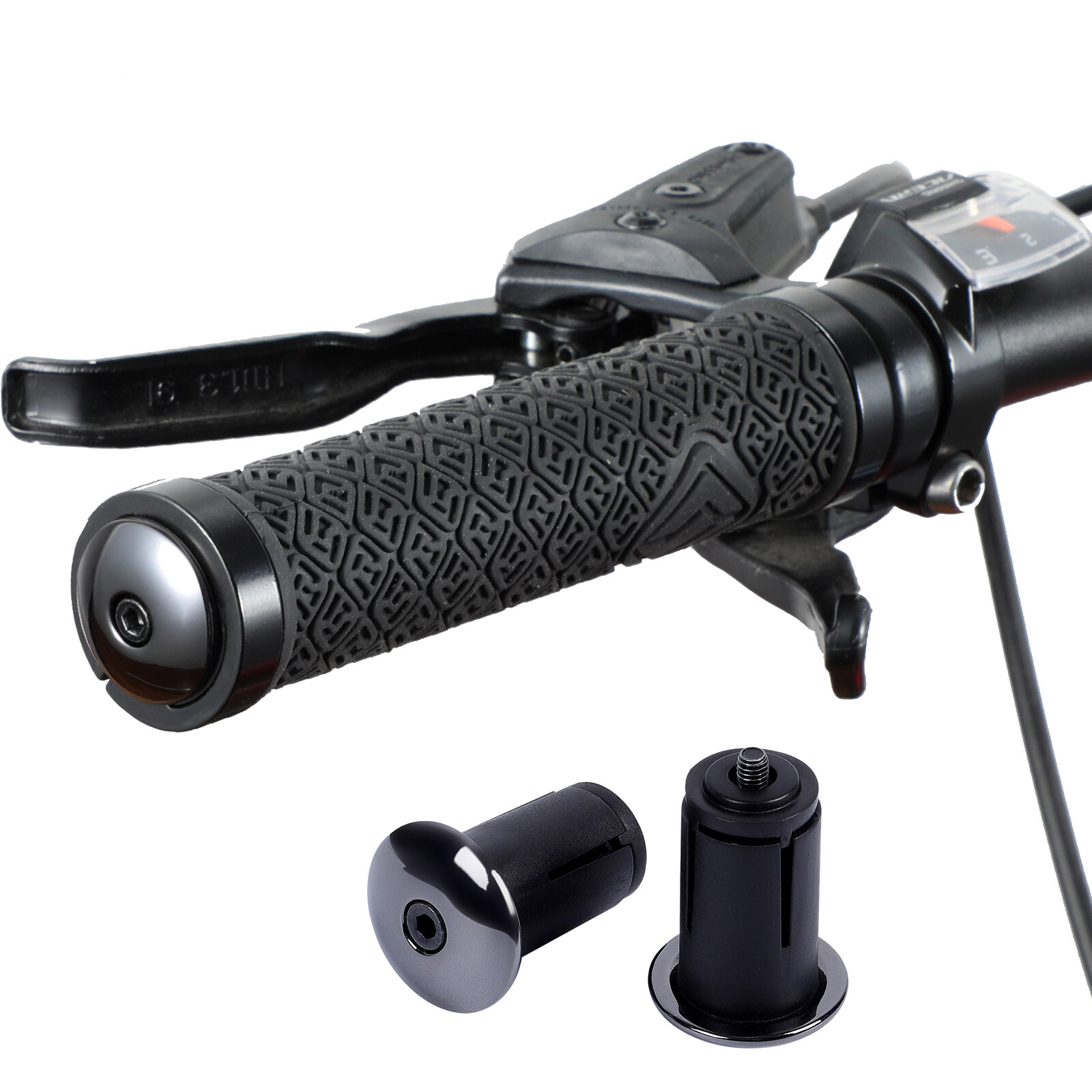 MTB Bike Handle Bar Grips Plugs Bicycle Grip Handlebar End Caps Aluminum Alloy