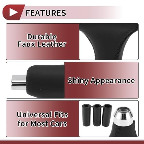 Shift Knob Universal Gear Shift Knob Faux Leather Stick Shifter Lever Knob for