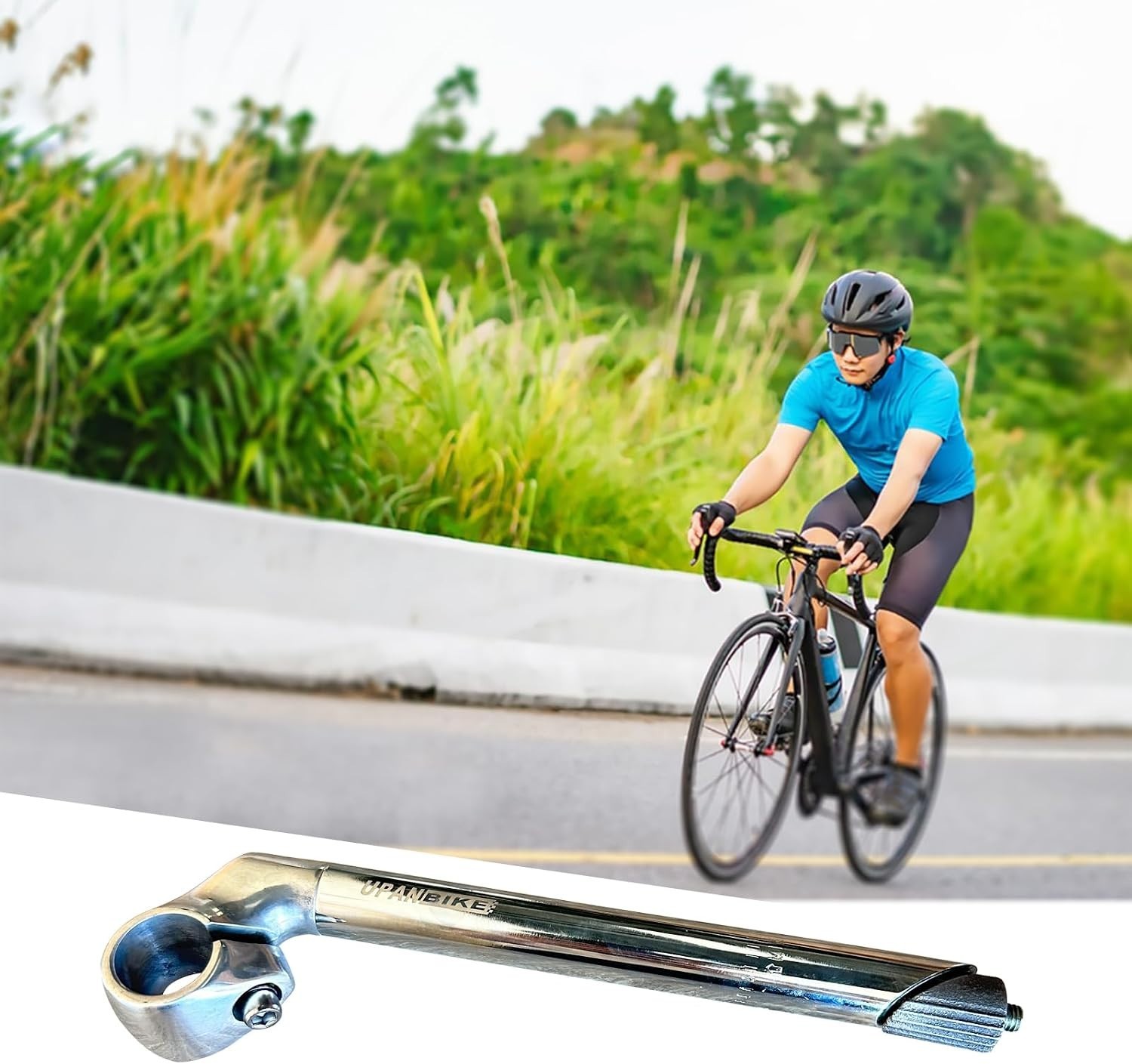 Bike Stem 22.2mm*25.4mm Aluminum Alloy Gooseneck Shape 40mm/80mm Stem