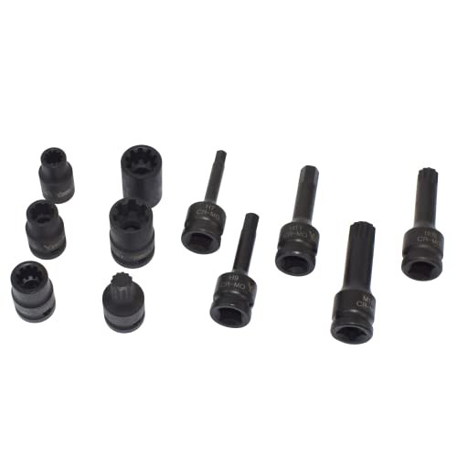 11PCS Brake Caliper Socket Kit, 1/2″ Square Drive Wrench Socket Kit 11pcs