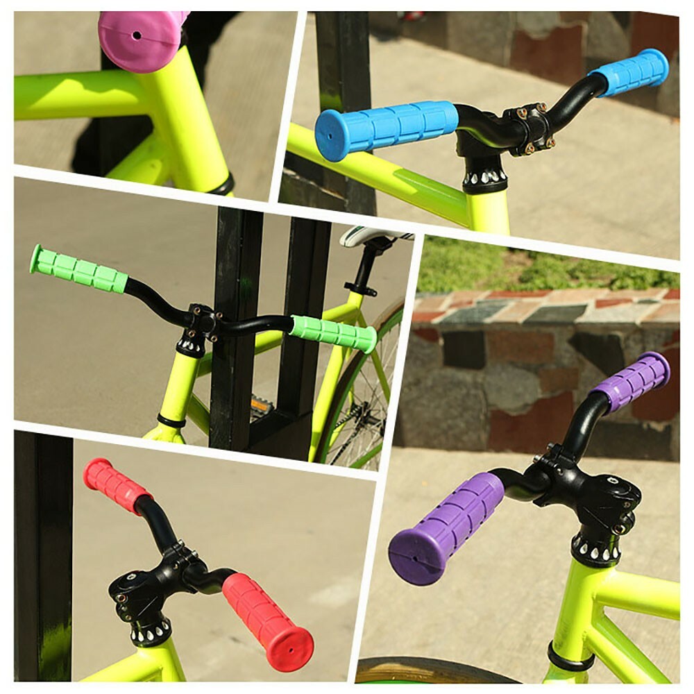 1 pair Bike Grips Handlebar Cover Mountain Foldable Non-Slip Rubber Scooters MTB
