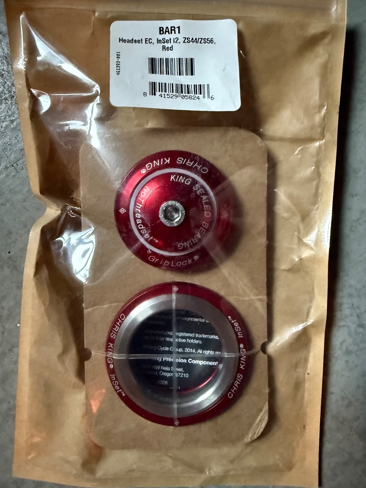 Chris King Inset 2 Red headset! New in package Chris King I2 bike headset!