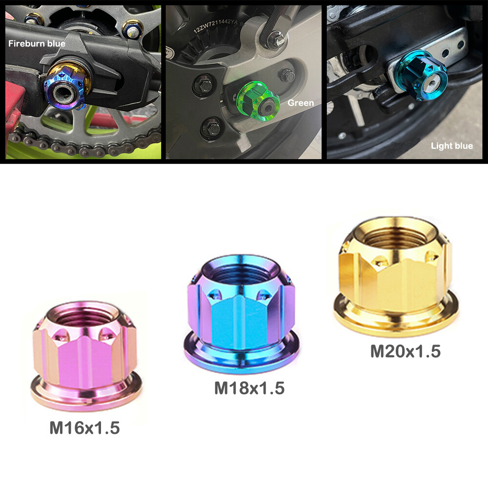 Titanium Nut Flange Hex Nuts for Bike Motorcycle M16/M18/M20/M22/M24/M25/M28