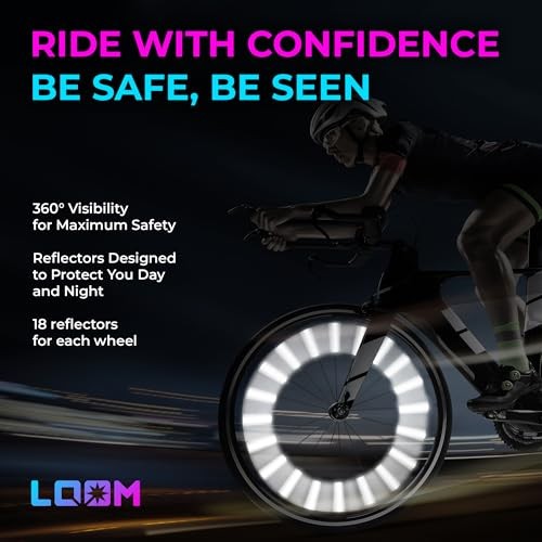 Bike Spoke Reflectors Gift Set | Pcs | Premium 8cm Reflective Clips for 36