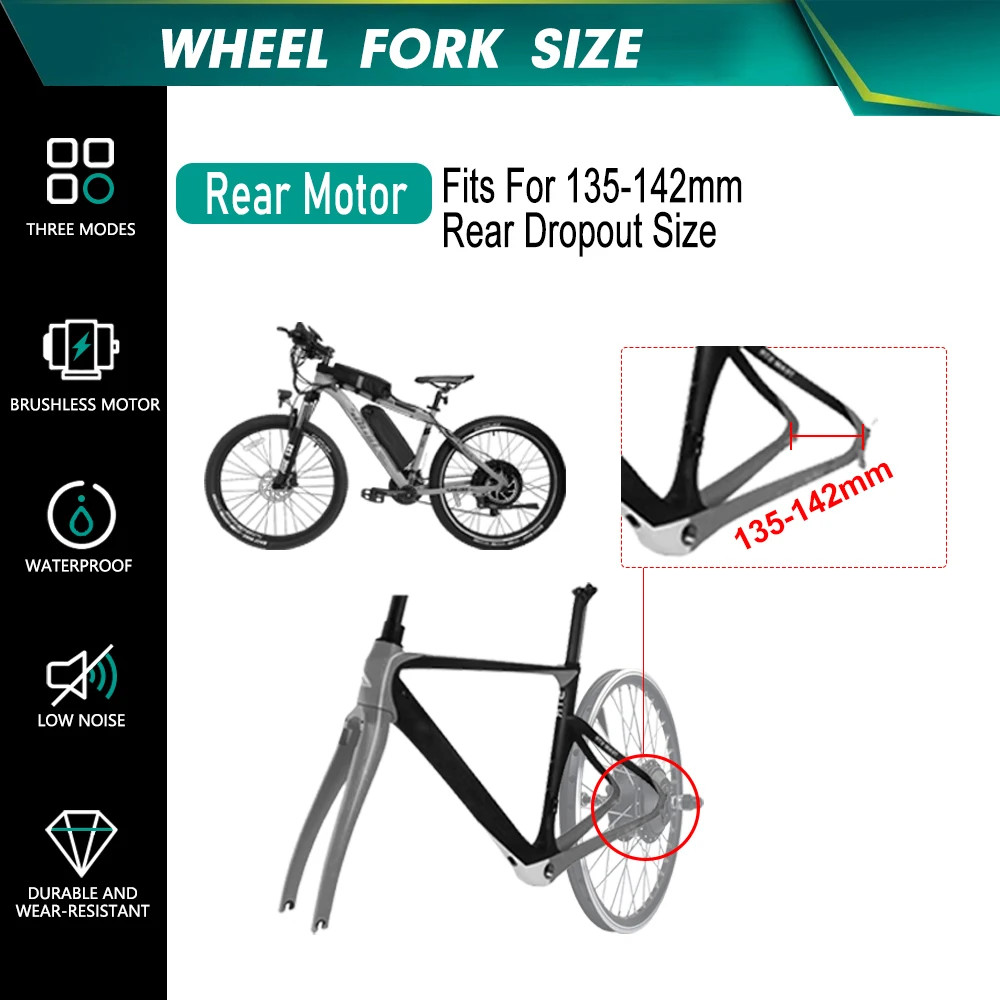 MXUS Brand XF19R Motor 48V 750W 1000W Rear Hub Motor Wheel E-bike Conversion Kit