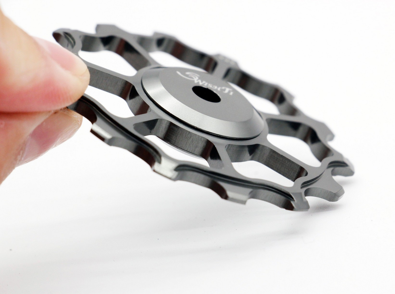 Swishti Narrow-Wide Bike Oversized Fully-CNC Derailleur Pulley 14T Gray