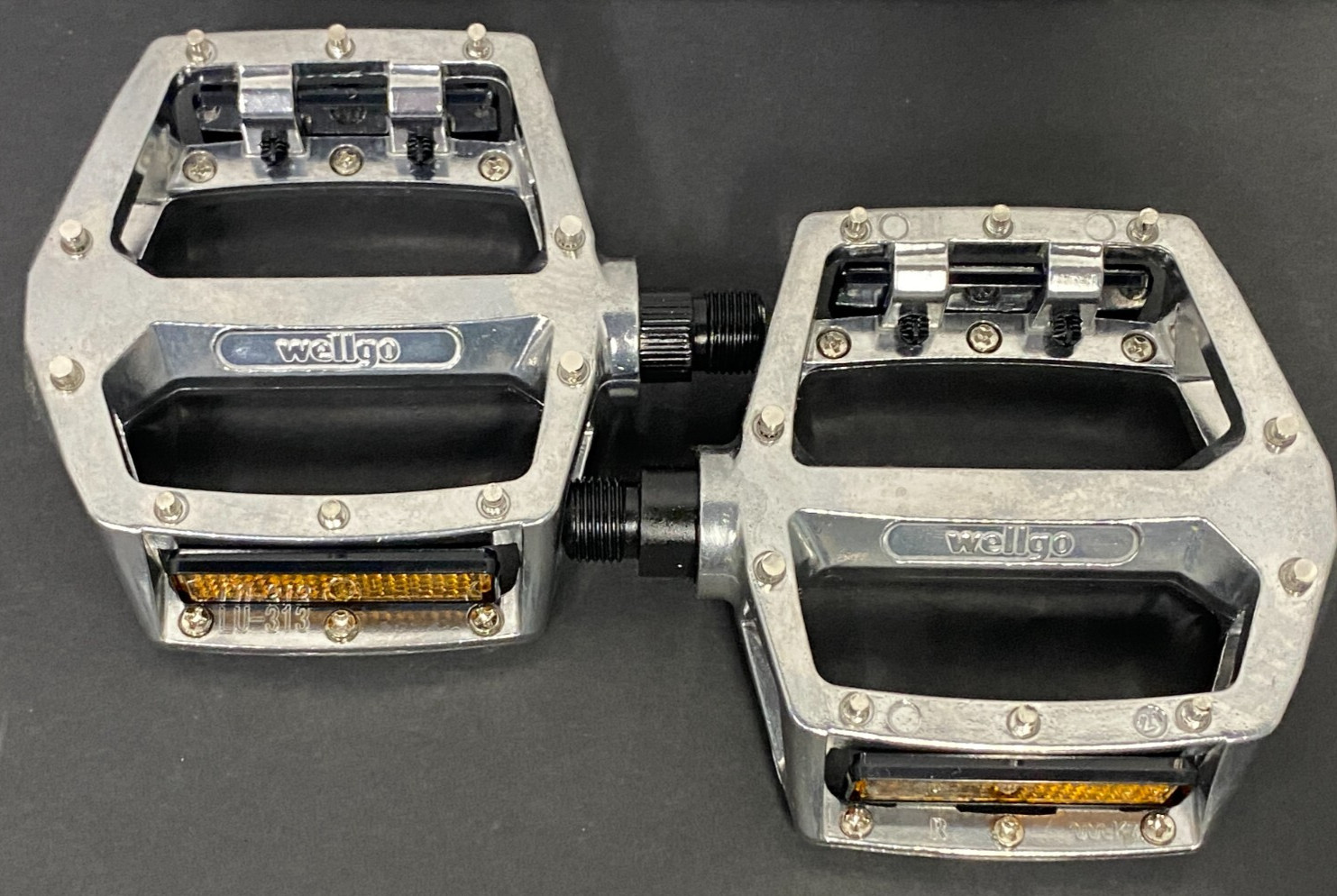 Wellgo LU-313 Platform Pedals, 9/16″ SILVER