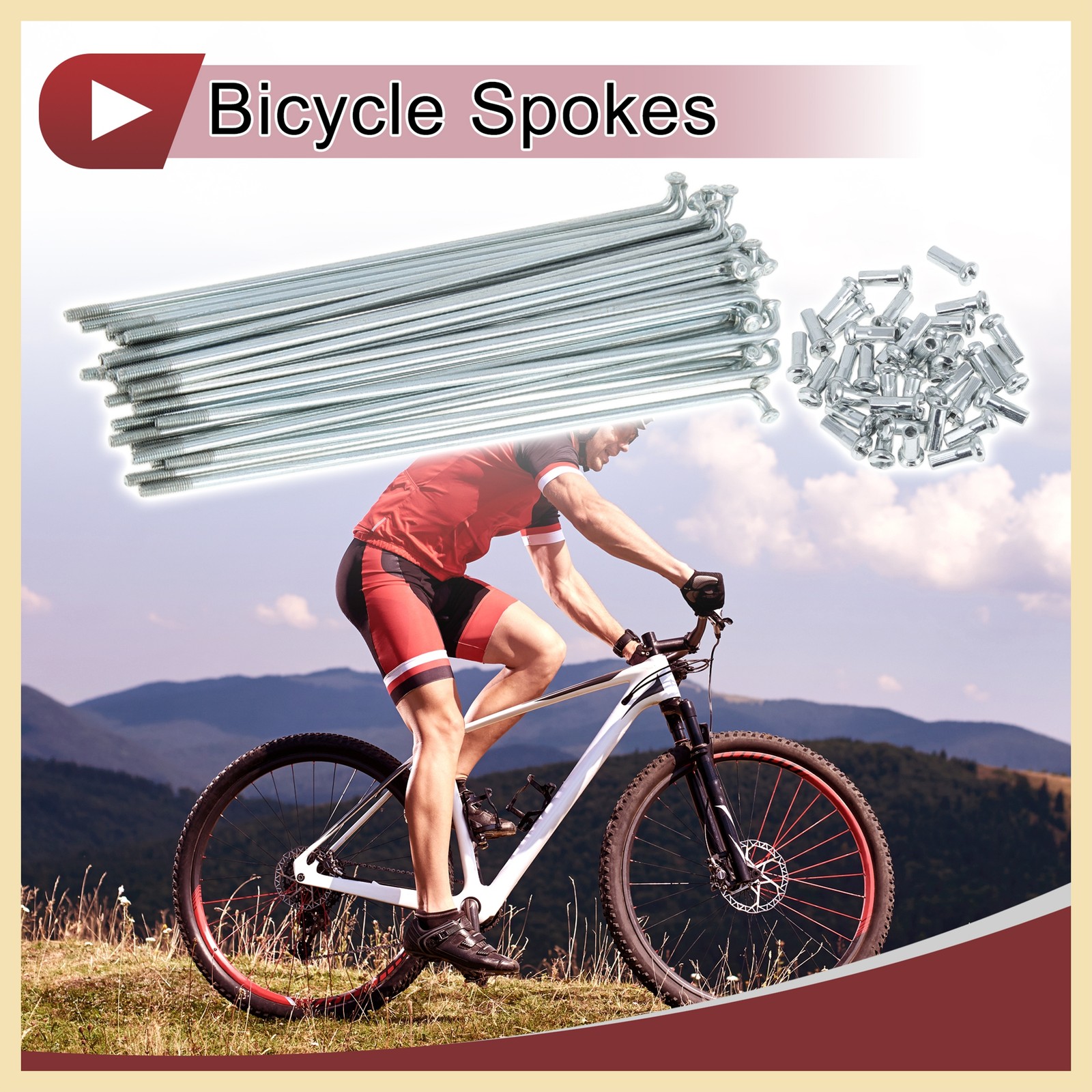 36 Set 13G Bicycle Spoke 130mm Bike Wheel Spokes Galvanized Carbon Steel