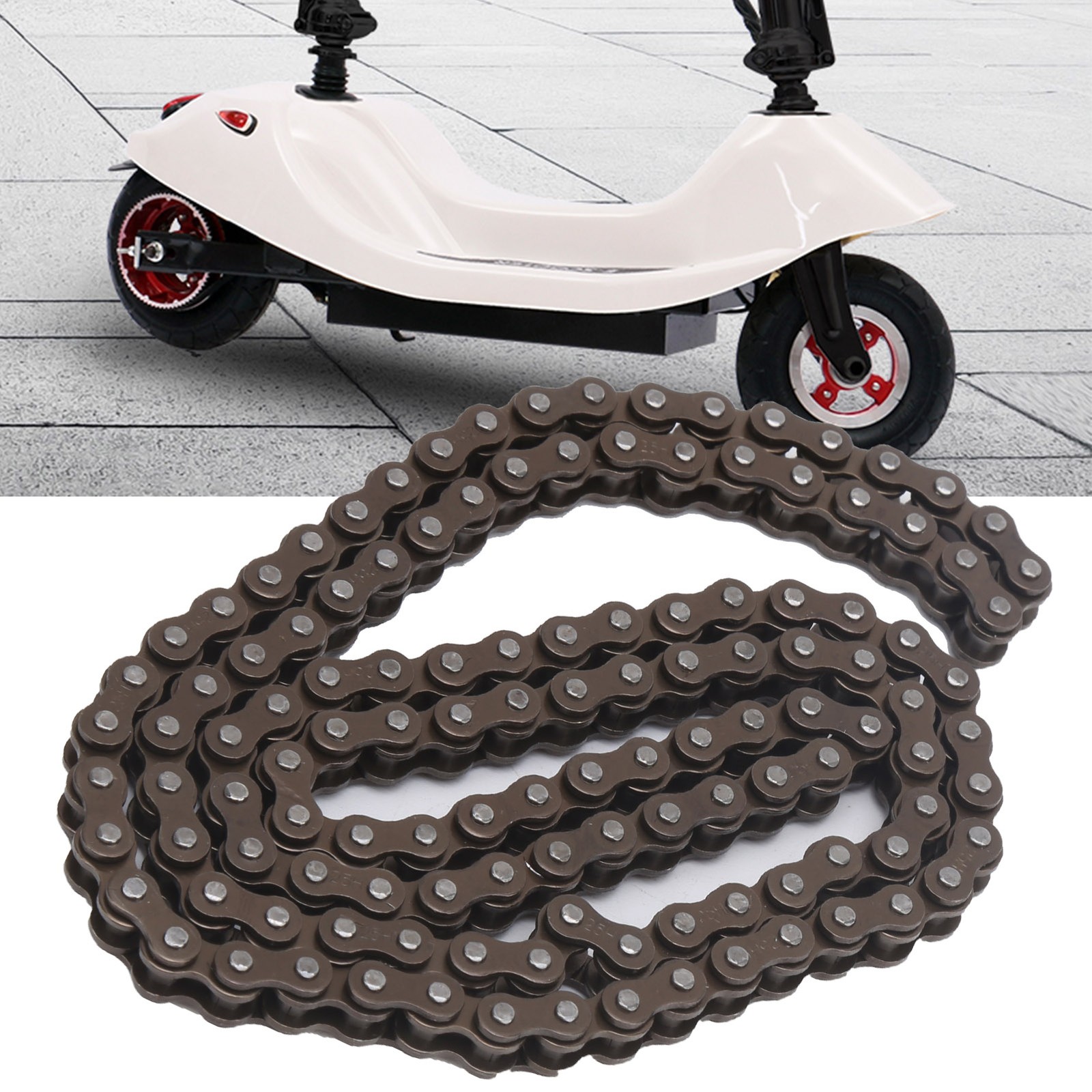 25H 124 Links Heavy Duty Steel Chain Replacement For Electric Scooter For