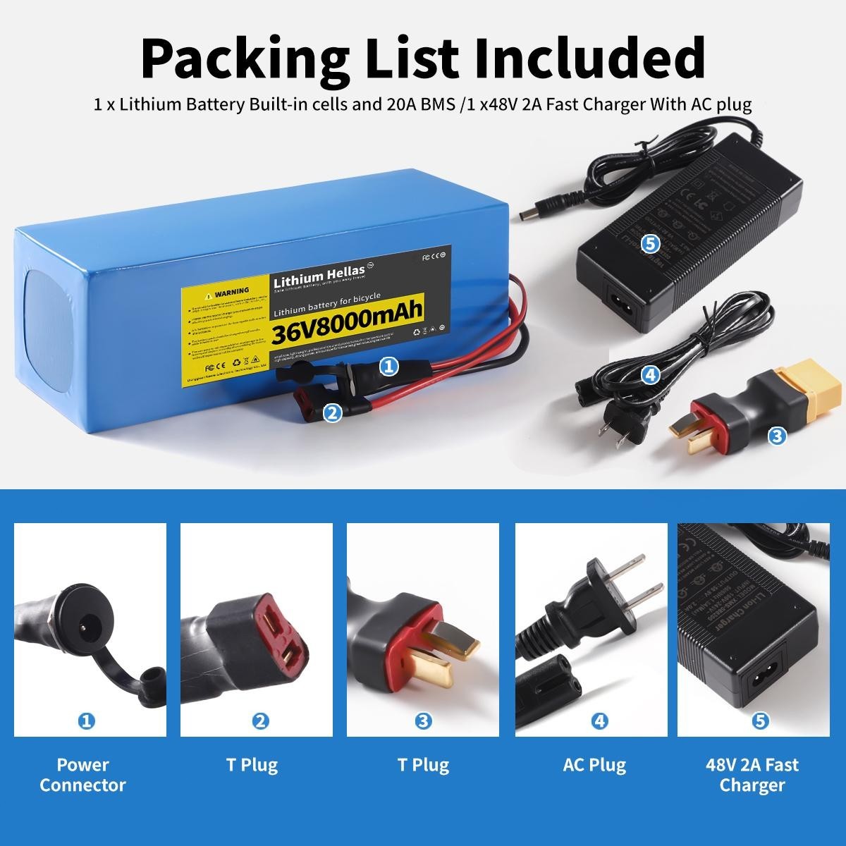 36V8Ah Scooter Ebike Lithium-ion Battery For ≤350W Motor+Adapter