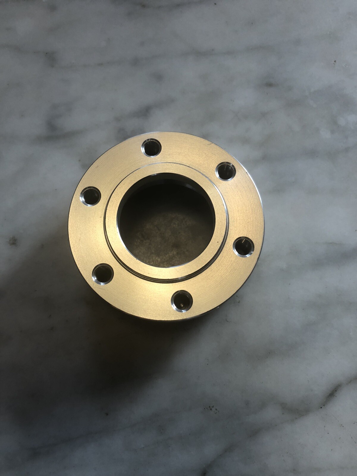 New-Old-Stock CNC Machined 6-Bolt Threaded Disc Converter for Flip-Flop Hub.