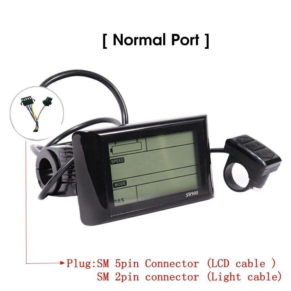 SW900 Electric Bicycle LCD Display Meter 24/36/48V Control Panel E-bike Scooter