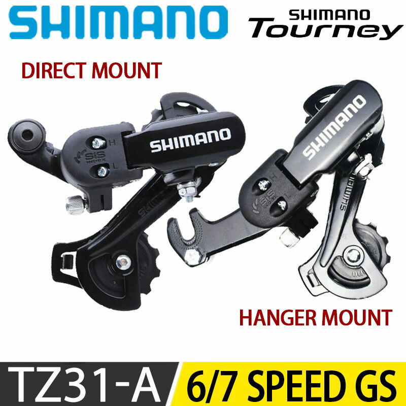 SHIMANO TOURNEY RD-TZ31-A-GS Rear Derailleur 6/7 Speed Direct/Hanger MTB Bicycle