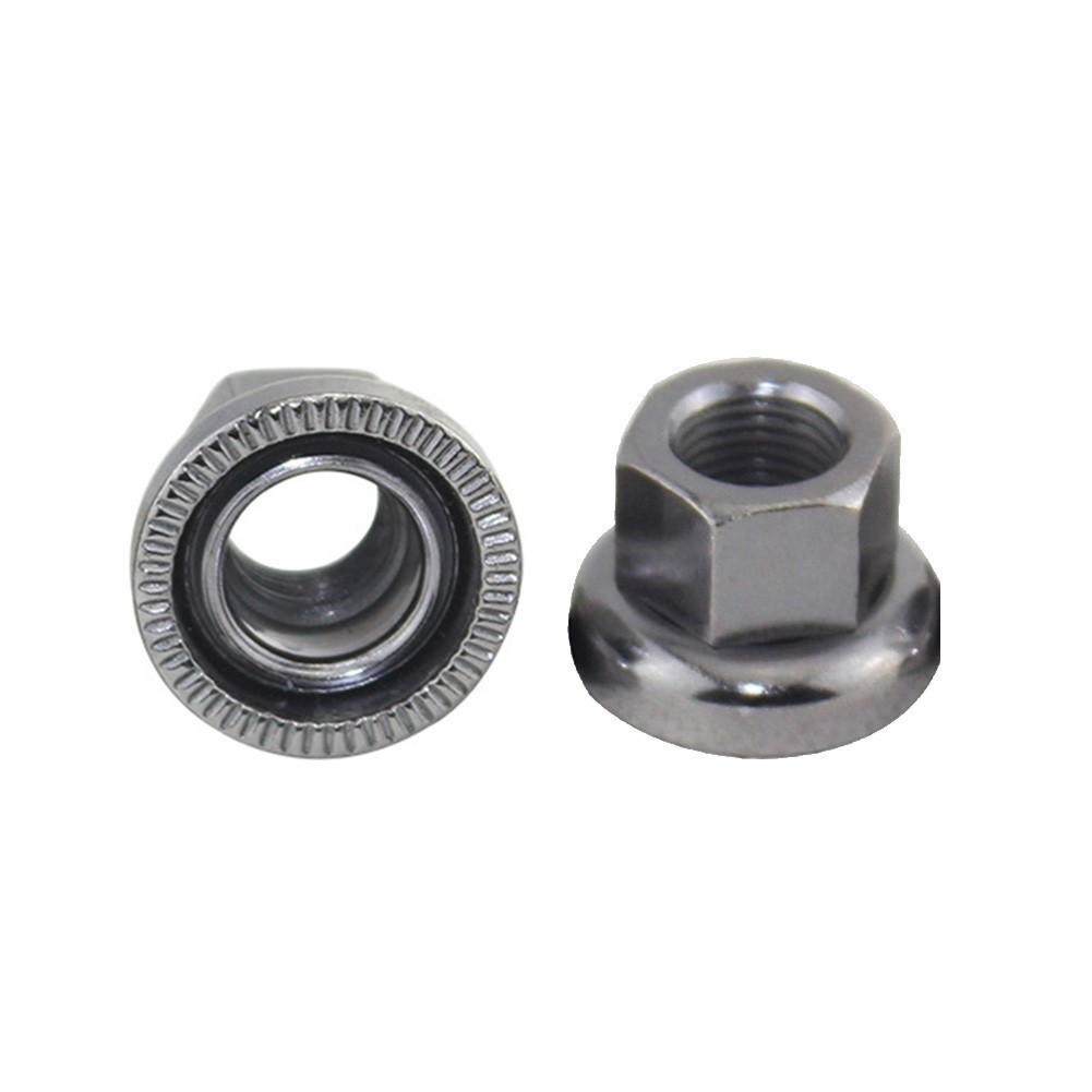 Chrome Plated Steel Bike Track Hub Axle Nut with Washer for M10 For Bolt
