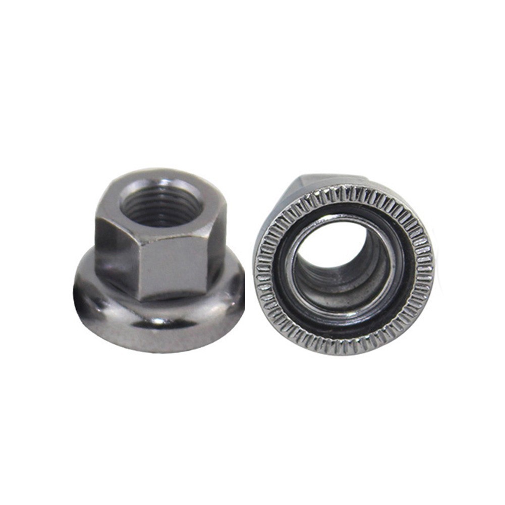 Chrome Plated Steel Bike Track Hub Axle Nut with Washer for M10 For Bolt