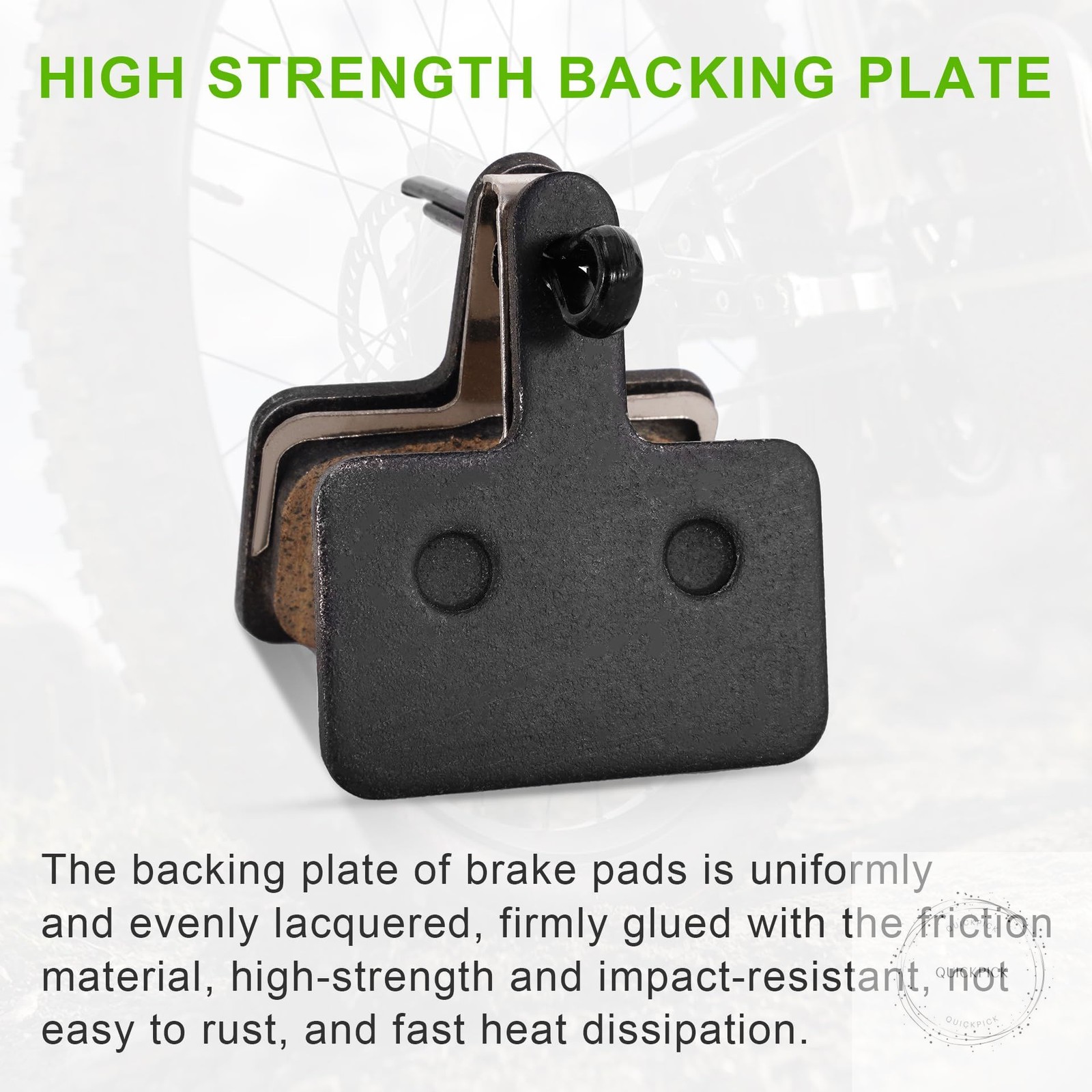 4 Pairs Metal Premium Ebike Brake Pads, Noise Free Disc Brake Pads with Installa