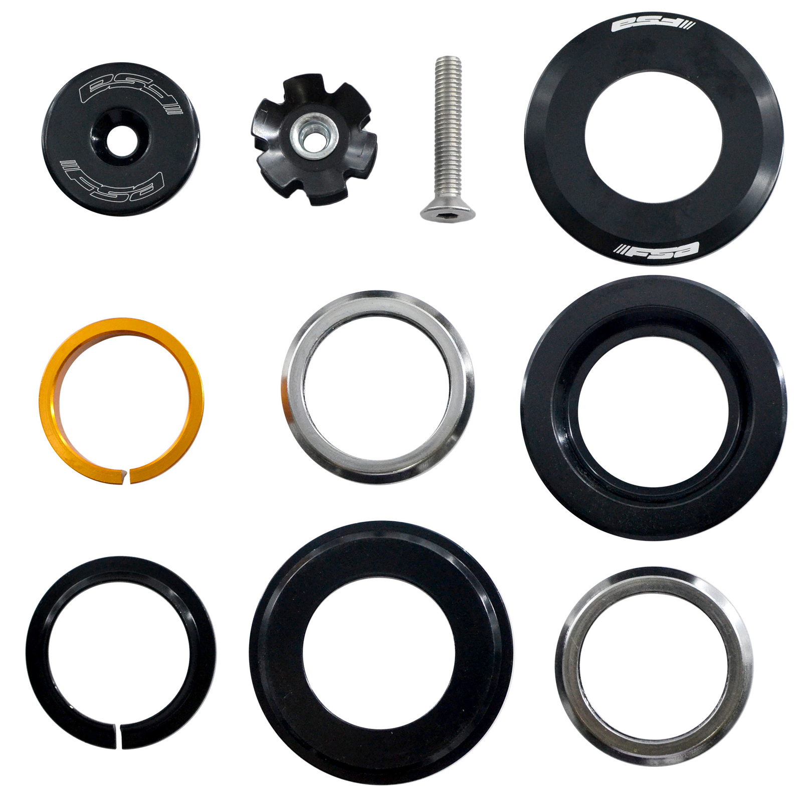 FSA Orbit Z 1.5R 1-1/8″-1.5″ Reducer Headset Straight Sealed Bearing, Black