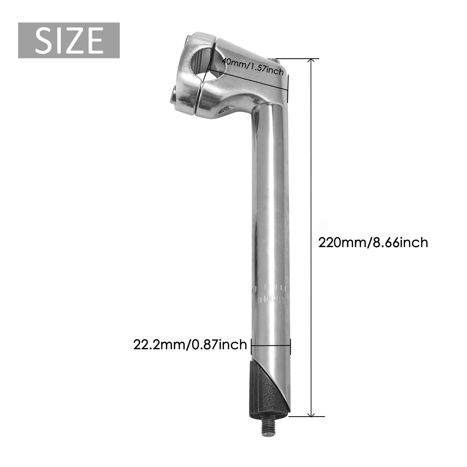 22.2MM Bike Quill Stem, BMX Quill Stem Bike Handlebar Stem Riser Parts MTB4327