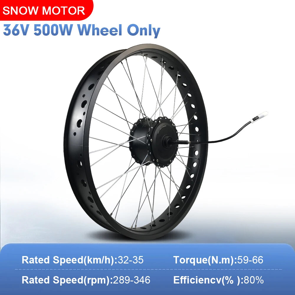 E-bike Conversion Kit 36V 48V 500W Rear Rotate Hub Motor Wheel 20/24/26inch