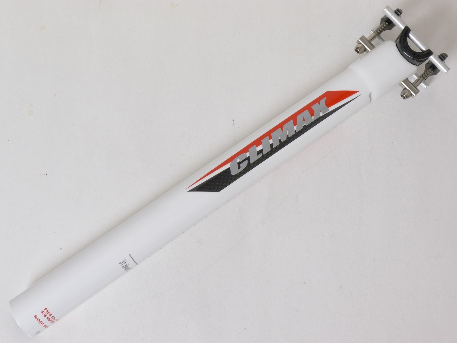 mr-ride 140g,31.6x350mm Climax SP02C 3K gloss carbon Seatpost Road MTB White