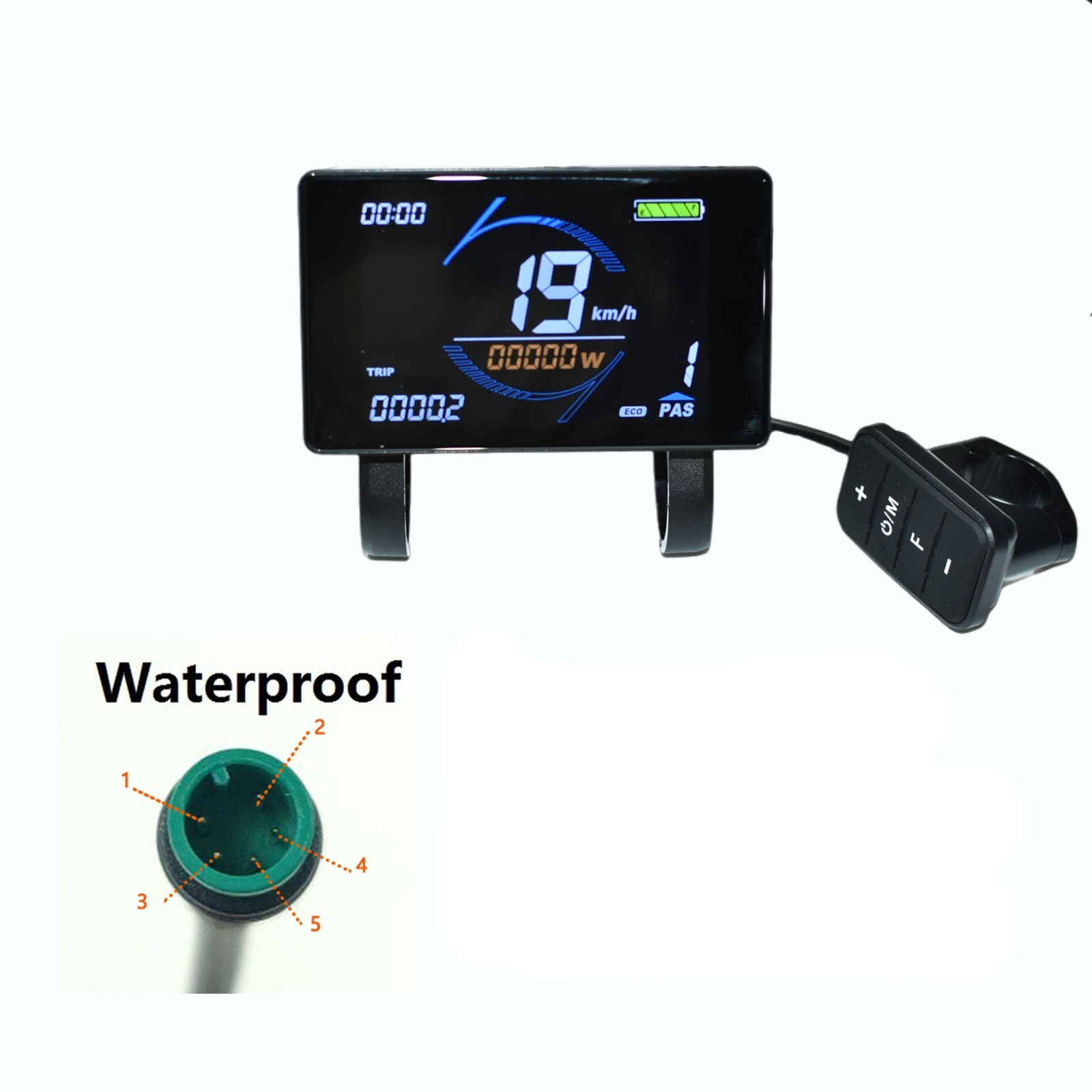 E-Bike T7S Display Meter/Control Panel Electric Bicycle waterproof plug