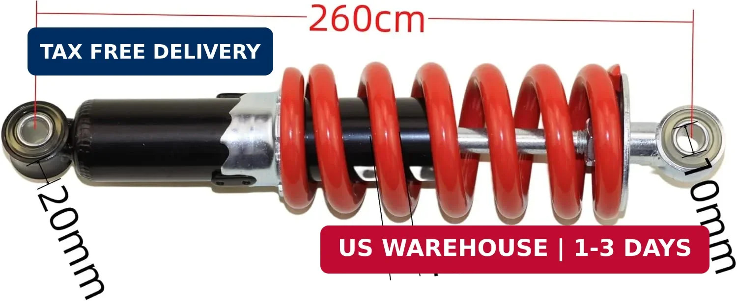 Trkimal 980LB Rear Shock Absorber, 240mm/250mm/260mm/270mm Shock Absorber Suspen