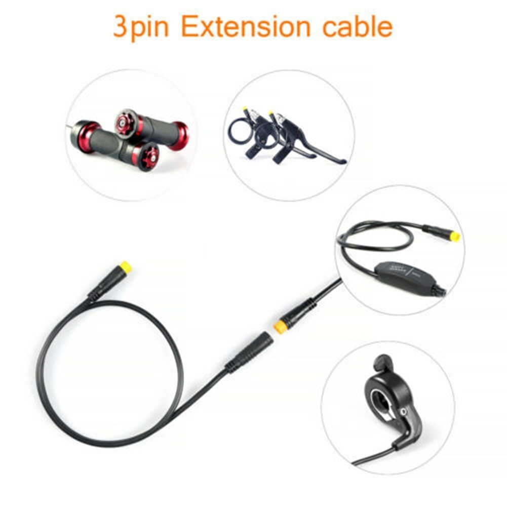 Black Extension Cable Cable EBike Extension Fittings For BAFANG Practical