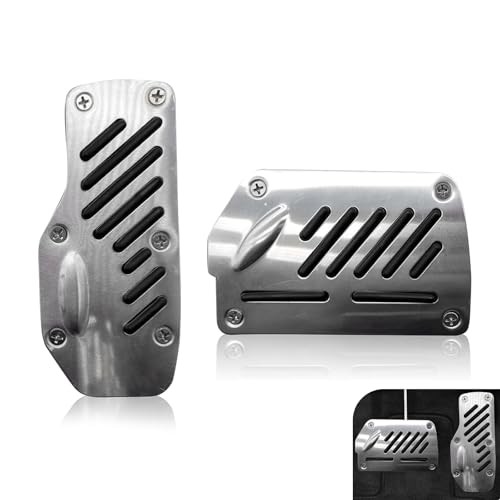 Car Pedal Covers, Anti-slip Brake & Accelerator Pad, Alloy Anti 2 PCS Black