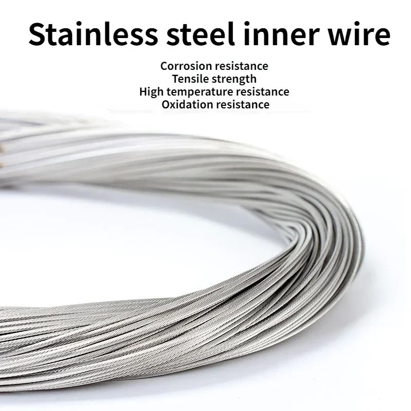 5PCS 2M Stainless Steel Bike Brake Shift Cable Inner Wire MTB Road Fixed Gear