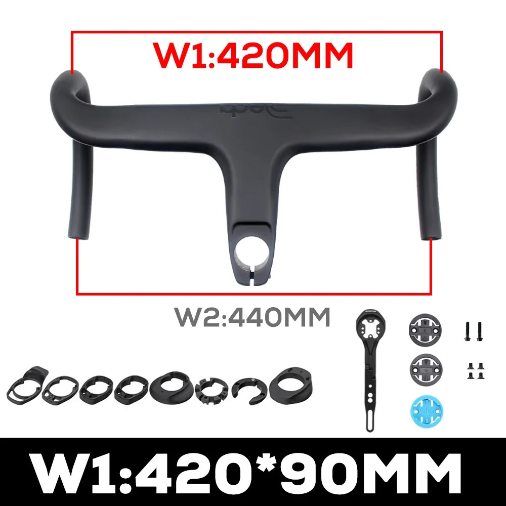 Full Carbon Bicycle Internal Cable Integrated Handlebar with Spacers and Mount