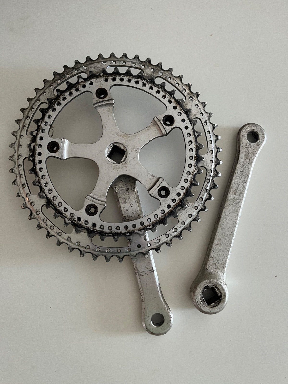 Vintage Stronglight Drilled 52/42 170mm crankset