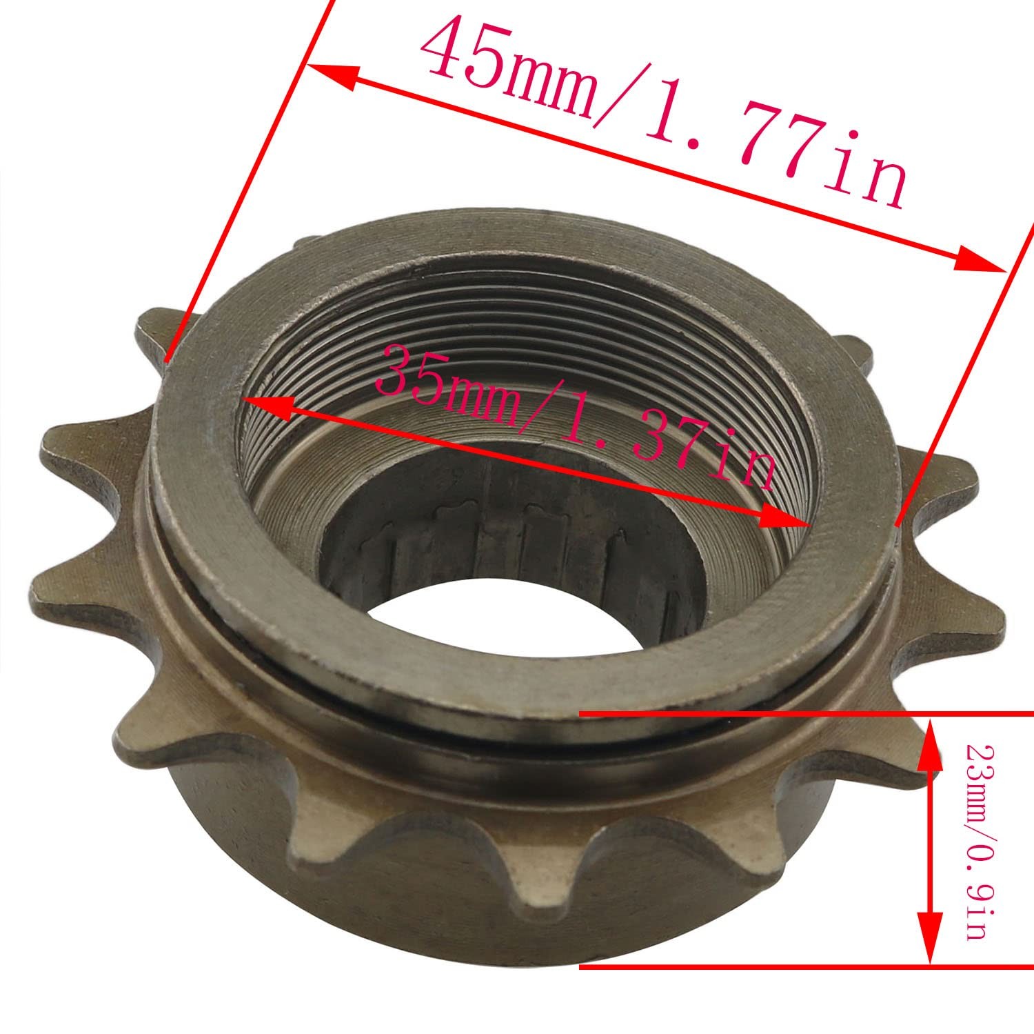 Steel Bike Road Freewheel Bronze 14T Teeth 34MM Single Speed Freewheel Flywhe…