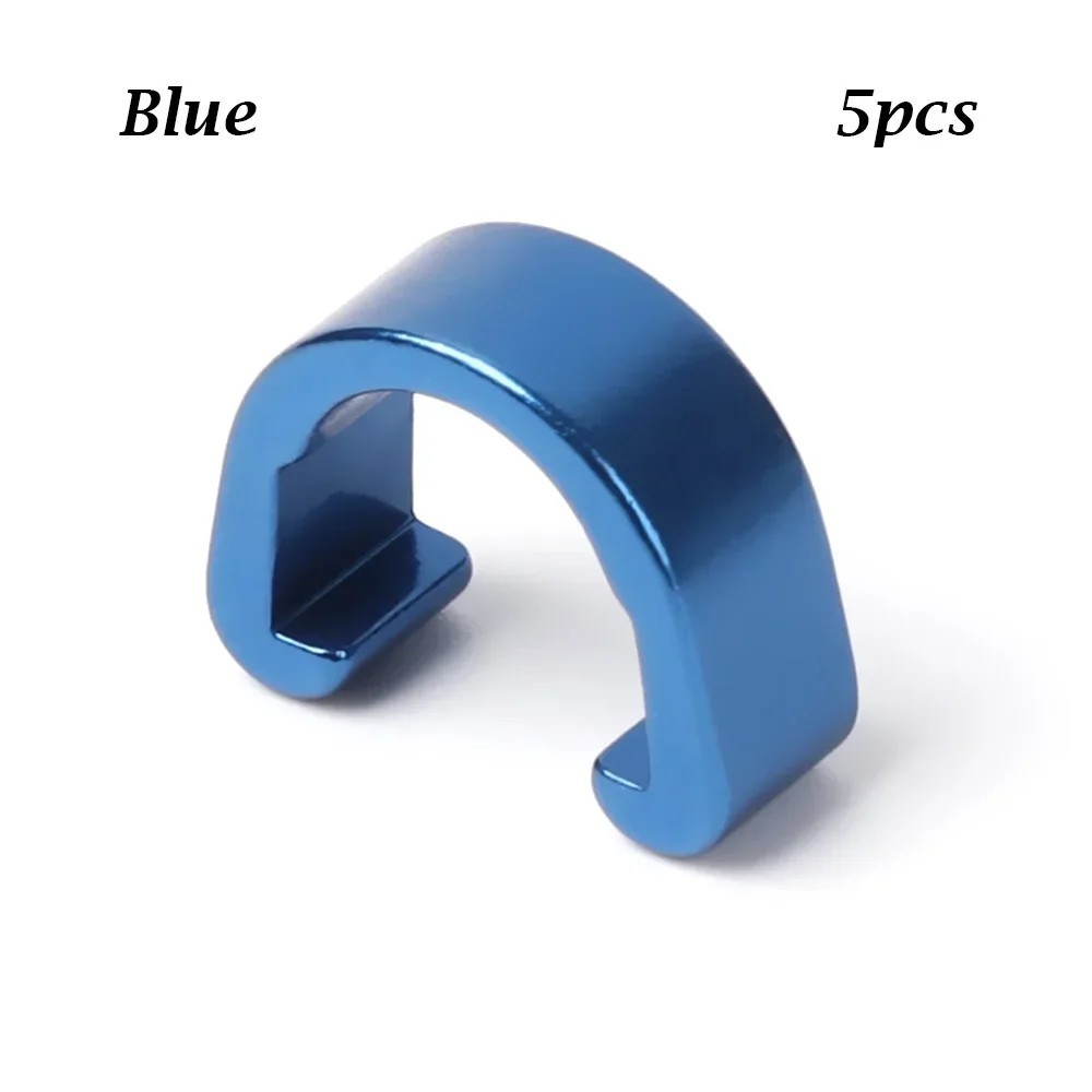 5pcs Bike Cable Clips C Shape Aluminum Alloy Brake Derailleur Line Buckle MTB