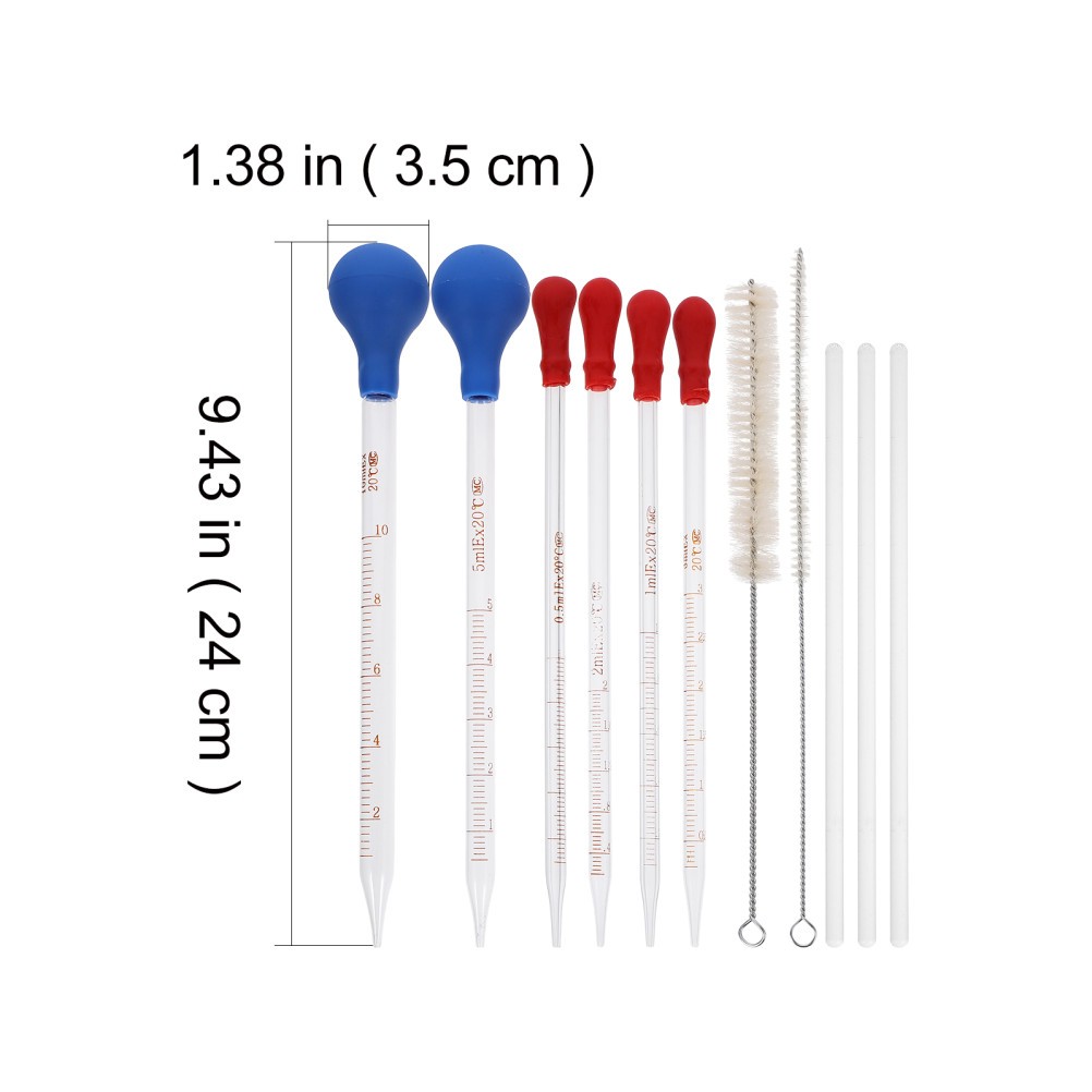 11Pcs Durable Liquid Pipette Droppers Glass Dropper for Home Use Assorted Colors