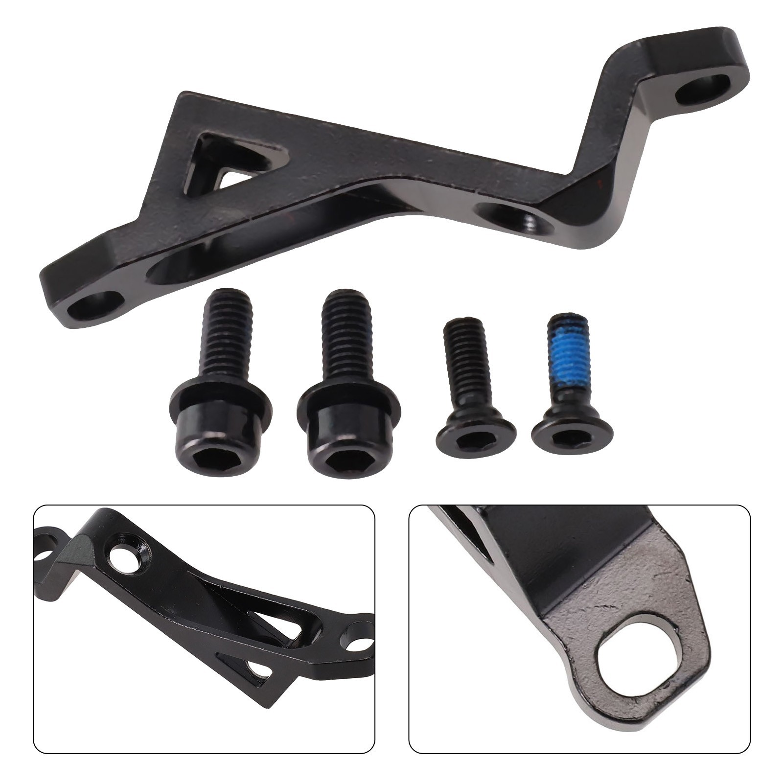 Post To Flat Mount Brake Adapter 16g 20mm Aluminum Alloy Bicycle Black