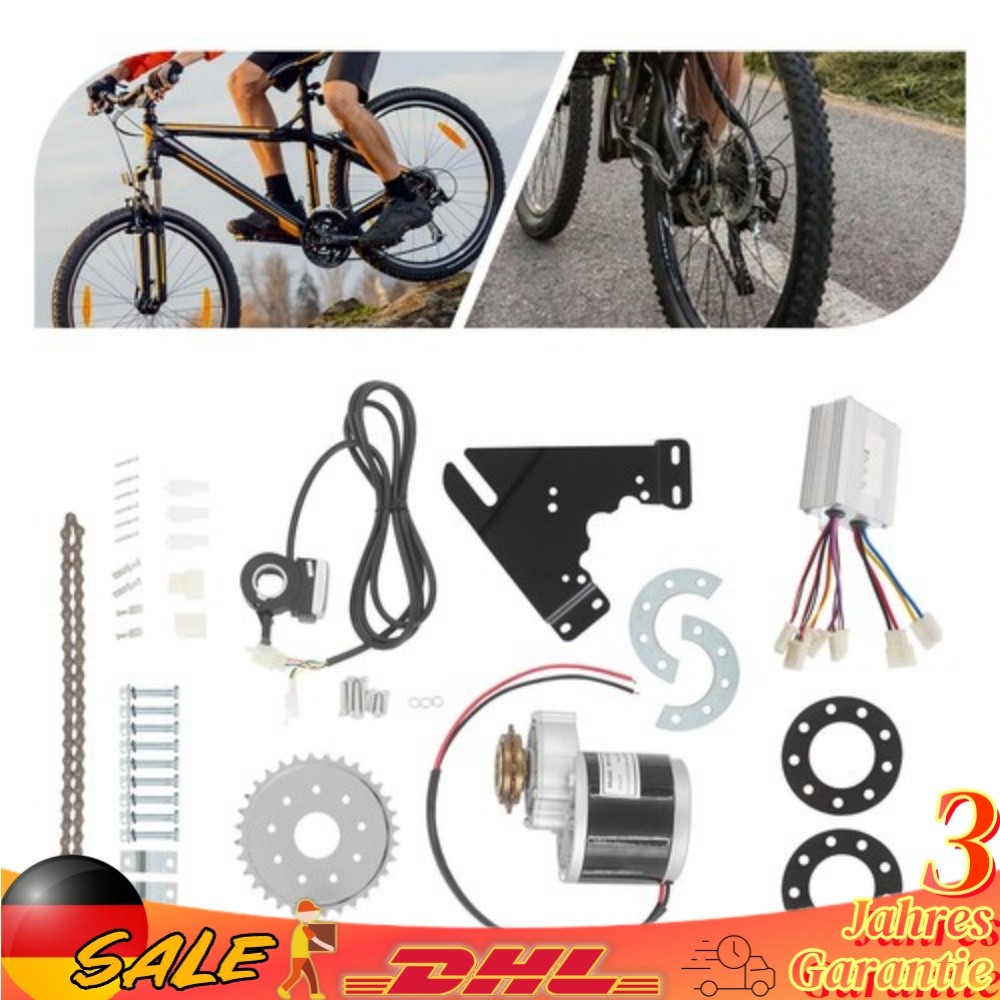 24V 350W Electric Bicycle Conversion Kit Thumb Throttle E-Bike Brush Motor Set