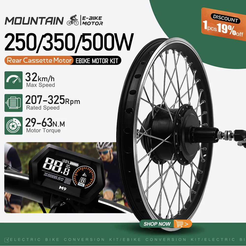 Electric Bicycle Conversion Kit 36V48V 500W Rear Cassette Hub Motor Wheel 20-29″