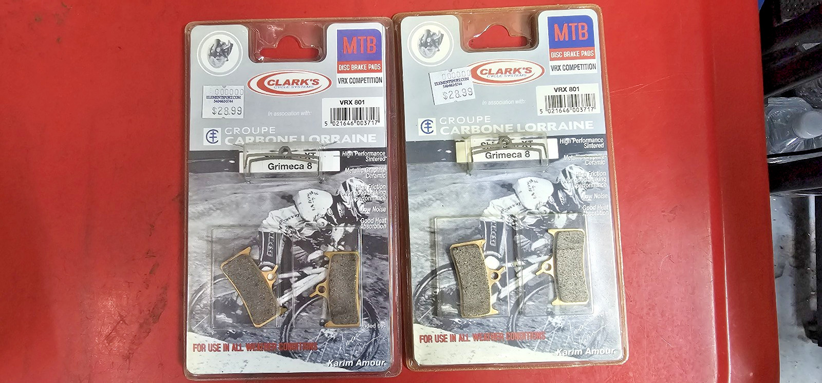 Clark’s Shimano XT disc brake pads
