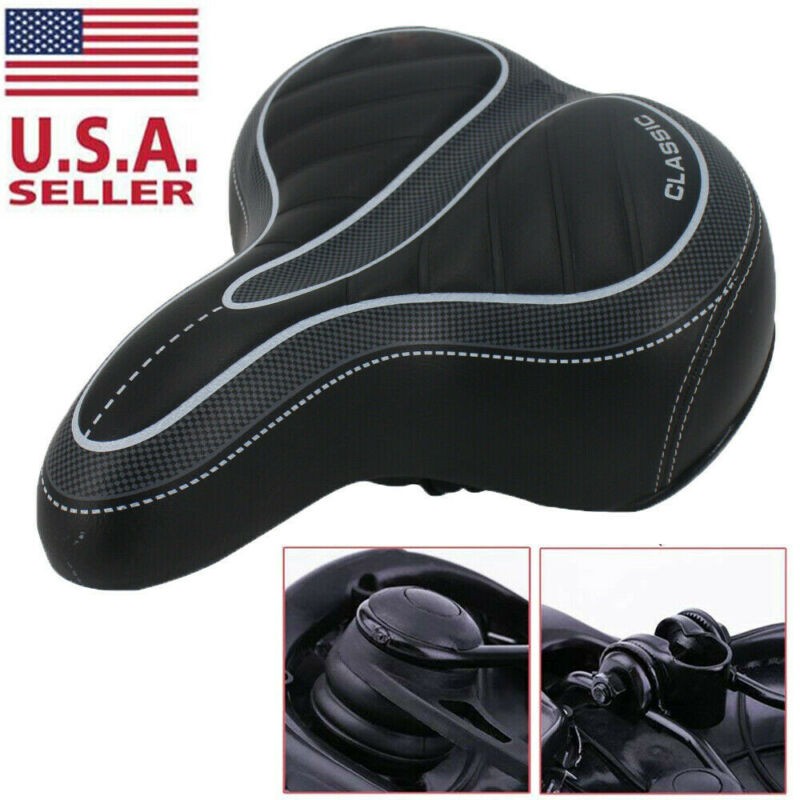 Extra Wide Big Bum Bike Bicycle Cycling Gel Cushion Pad Saddle Seat Soft Comfort